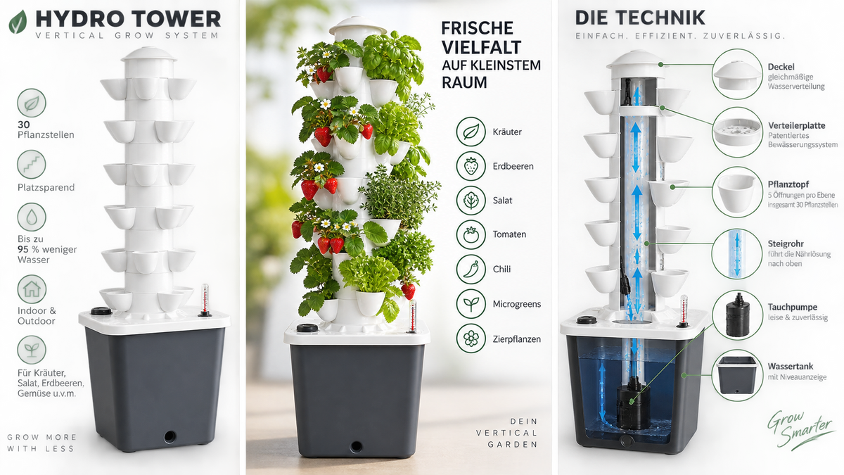 Hydro Turm - 5 Etagen - 20 Fächer