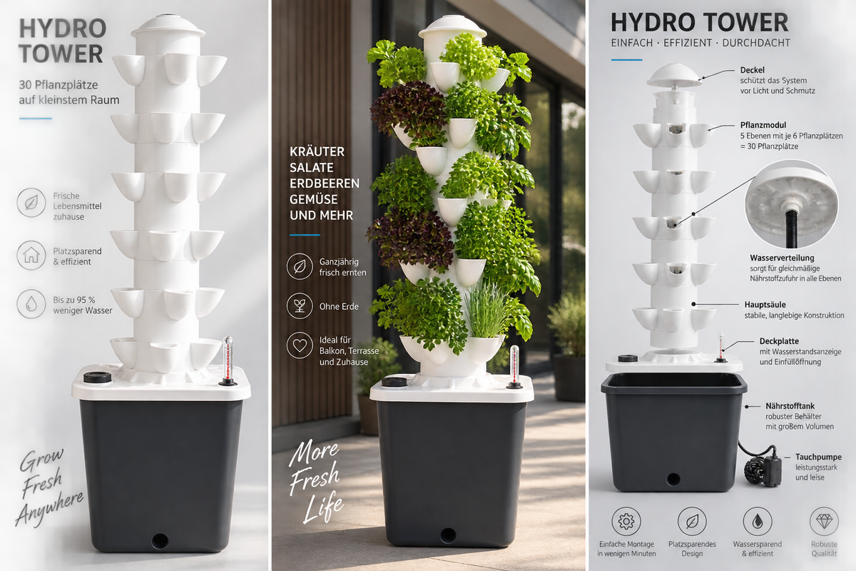 Hydro Turm - 5 Etagen - 20 Fächer